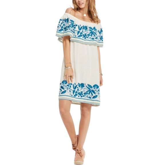 Scotch & Soda Other - SCOTCH & SODA Women's Boho Off the Shoulder Dress with Embroidery